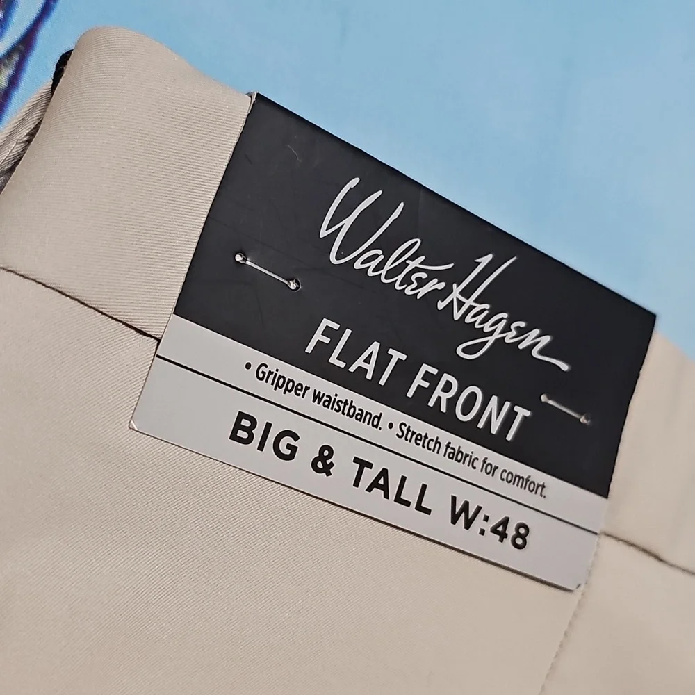 Walter Hagen Light Tan Flat Front Shorts Size 48 New - Picture 6 of 6